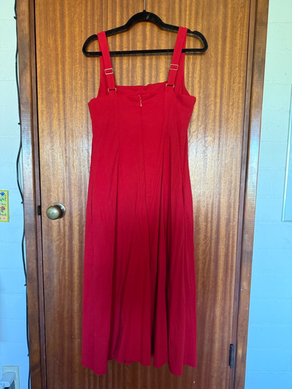 Abercrombie & Fitch Red Sleeveless Fit-and-Flare Dress - Picture 4 of 5
